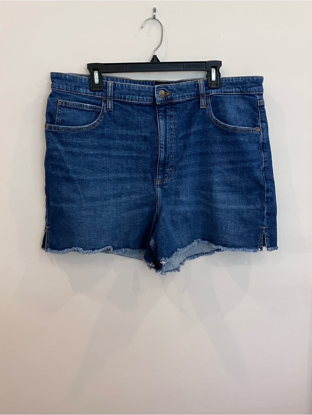 Lee Women's Dark Blue Denim Cutoff Shorts